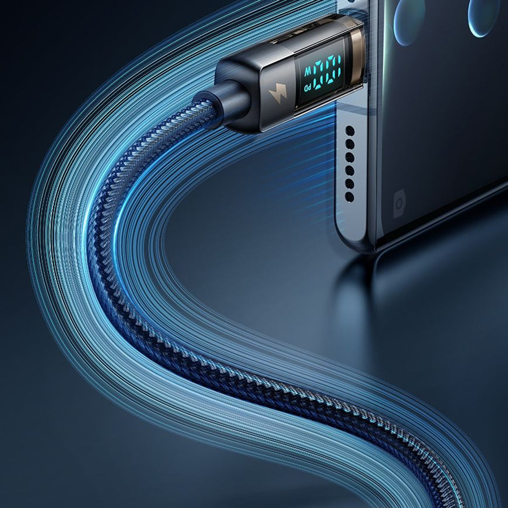 Data- og Opladningskabel USB-A - USB-C McDodo CA-3630 Display Auto Power Off, 66W, 1.2m, Sort