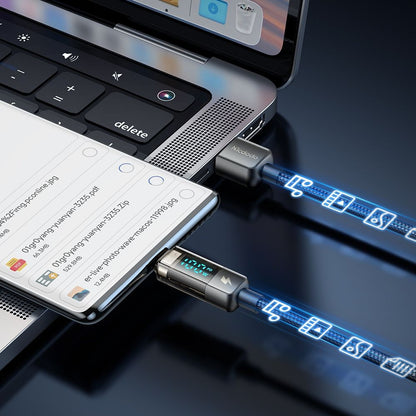 Data- og Opladningskabel USB-A - USB-C McDodo CA-3630 Display Auto Power Off, 66W, 1.2m, Sort