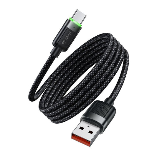 Data- og opladningskabel USB-A - USB-C McDodo CA-5650 Self Winding, 66W, 1.2m, Sort