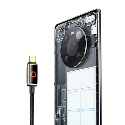 Data- og opladningskabel USB-A - USB-C McDodo CA-6650 Auto Power Off, 100W, 1.2m, Sort