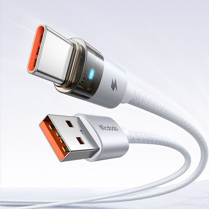 Data- og opladningskabel USB-A - USB-C McDodo CA-6892, 66W, 1.2m, Hvid