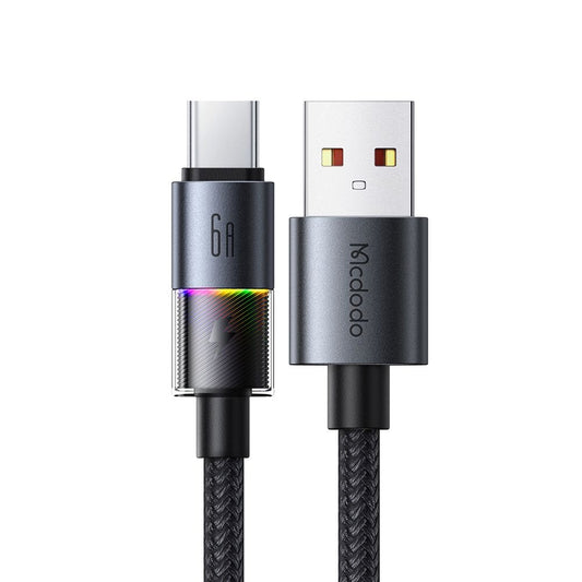 Data- og opladningskabel USB-A - USB-C McDodo CA-8180 Colorful, 66W, 1.2m, Sort