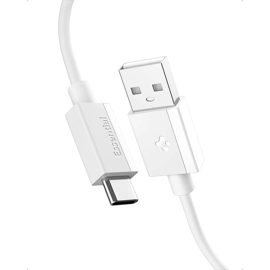 USB-A til USB-C data- og opladningskabel Spigen EB6015AC, 60W, 1,5 m, hvid ACA10413