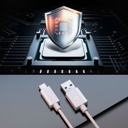 Data- og opladningskabel USB-A - USB-C Spigen Essential, 60W, 1m, Hvid