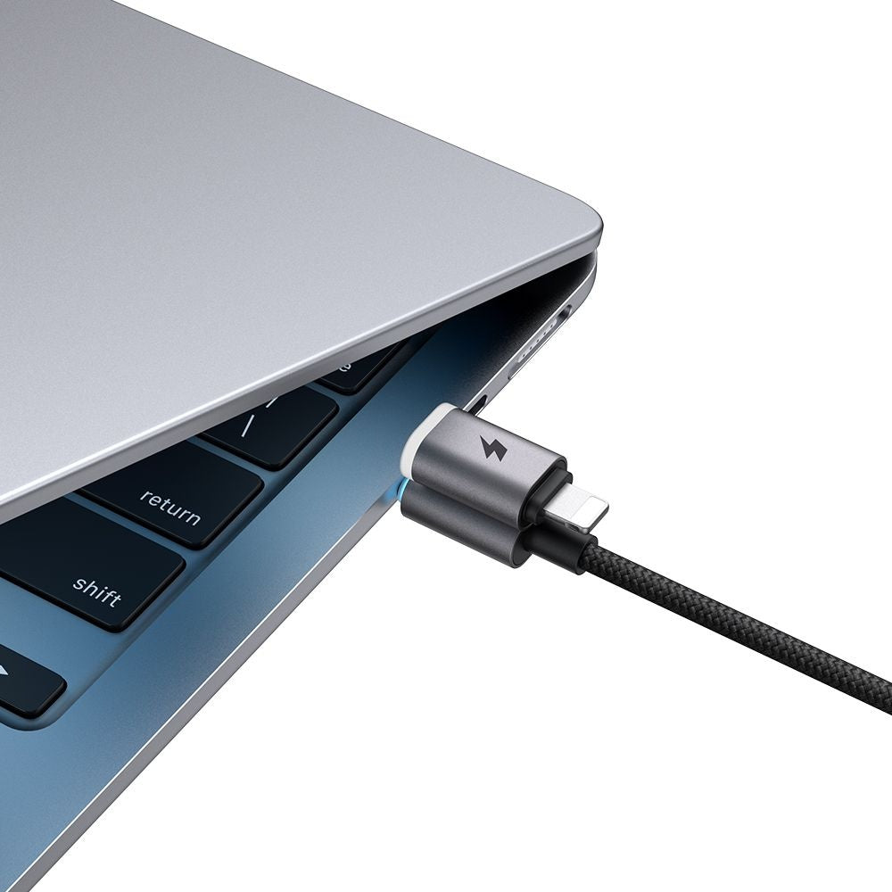 USB-A / USB-C Data- og Opladningskabel - USB-C / Lightning McDodo CA-6560, 60W, 1,2m, Sort