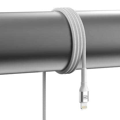 Data- og opladningskabel USB-C - Lightning 3MK Hyper N, 20W, 1m, Hvid
