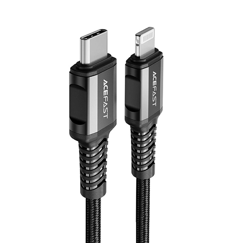 Data- og opladningskabel USB-C - Lightning Acefast C1-01, 30W, 1.2m, Sort