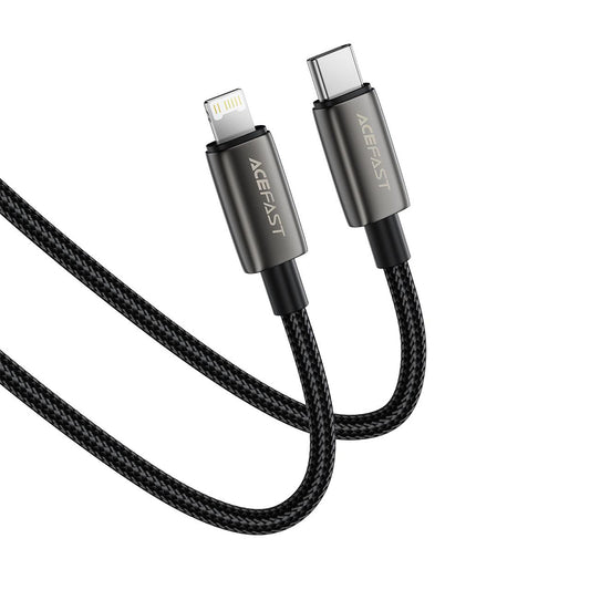 Data- og opladningskabel USB-C - Lightning Acefast C23-01, 30W, 1.2m, Sort