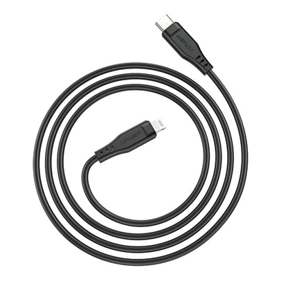 Data- og opladningskabel USB-C - Lightning Acefast C3-01, 30W, 1.2m, Sort