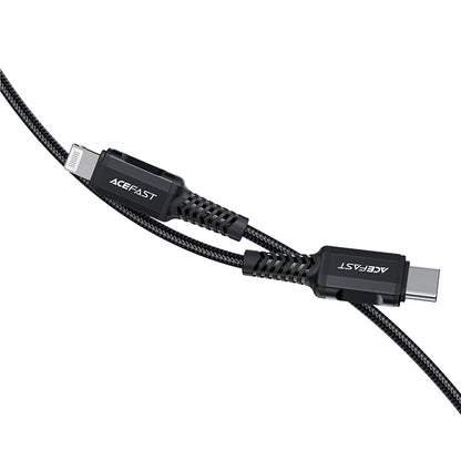 Data- og opladningskabel USB-C - Lightning Acefast C4-01, 30W, 1,8m, Sort