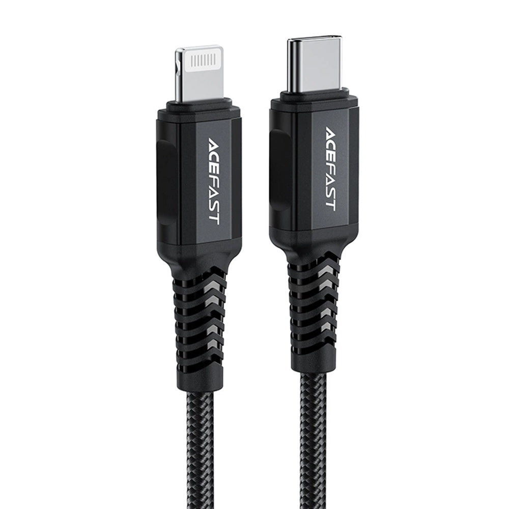 Data- og opladningskabel USB-C - Lightning Acefast C4-01, 30W, 1,8m, Sort