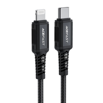 Data- og opladningskabel USB-C - Lightning Acefast C4-01, 30W, 1,8m, Sort