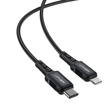 Data- og opladningskabel USB-C - Lightning Acefast C4-01, 30W, 1,8m, Sort