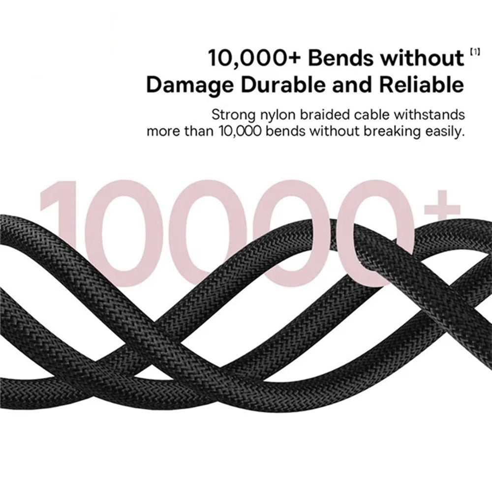 Data- og opladningskabel USB-C - Lightning Baseus Dura Series, 20W, 1m, Rød Sort P10377800U01-01