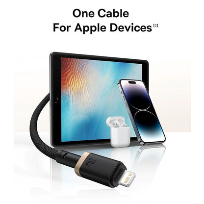 Data- og opladningskabel USB-C - Lightning Baseus Dura Series, 20W, 1m, Rød Sort P10377800U01-01