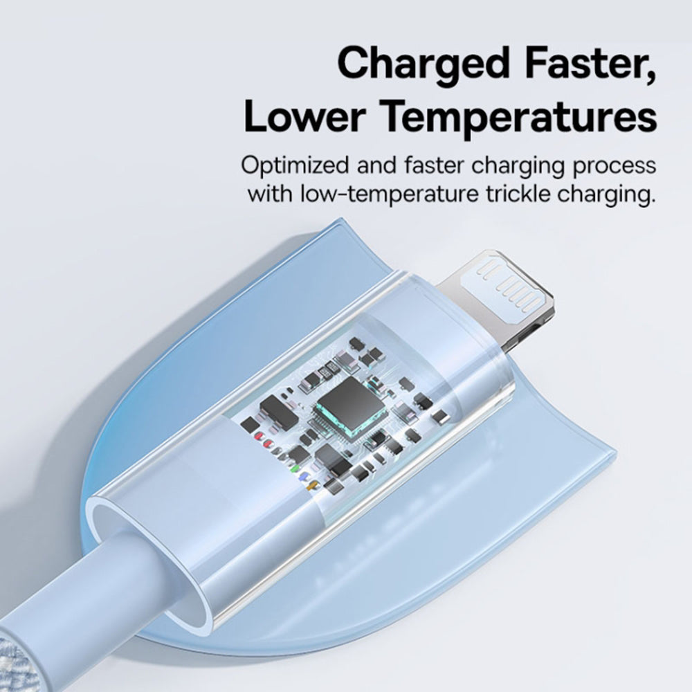 Data- og opladningskabel USB-C - Lightning Baseus Gem, 20W, 2m, Blå P10373001311-01