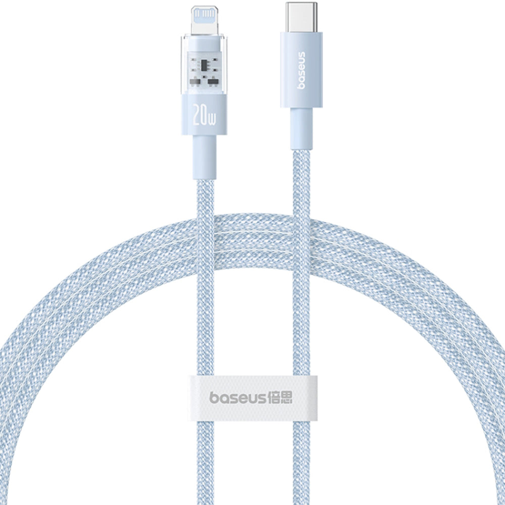Data- og opladningskabel USB-C - Lightning Baseus Gem, 20W, 2m, Blå P10373001311-01