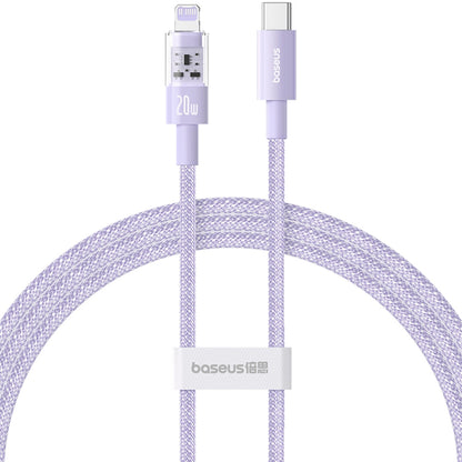 Data- og opladningskabel USB-C - Lightning Baseus Gem, 20W, 2m, Lilla P10373001511-01