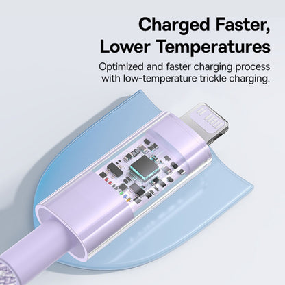 Data- og opladningskabel USB-C - Lightning Baseus Gem, 20W, 2m, Lilla P10373001511-01