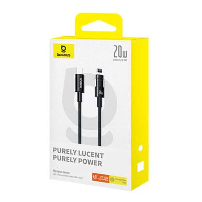 Data- og opladningskabel USB-C - Lightning Baseus Gem, 20W, 2m, Lilla P10373001511-01