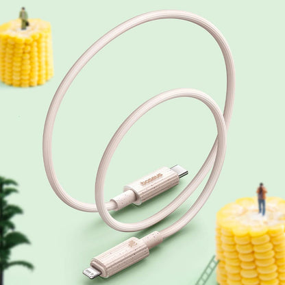 Data- og opladningskabel USB-C - Lightning Baseus Habitat, 20W, 1m, Grøn P10360201631-00