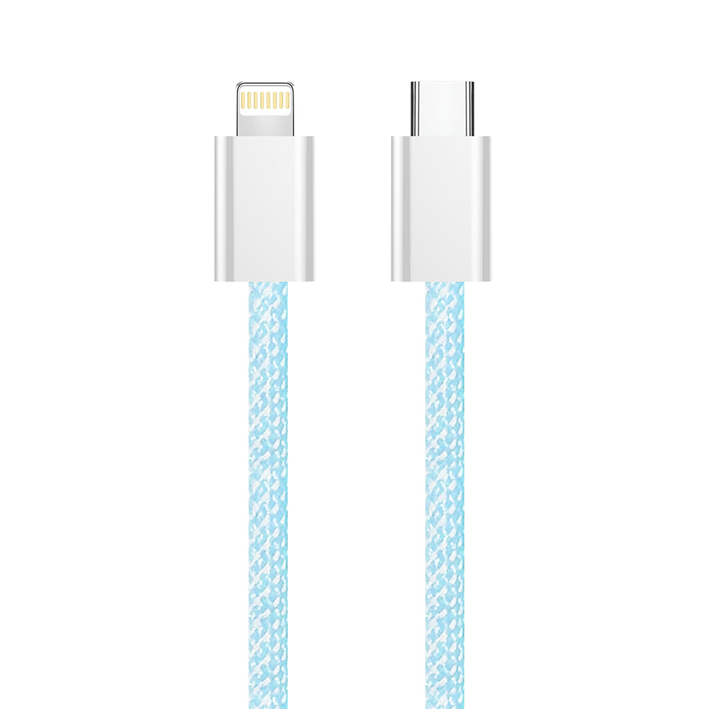 Data- og opladningskabel USB-C - Lightning ColorWay CW-CBPDCL061, 27W, 1m, Blå