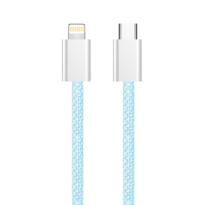 Data- og opladningskabel USB-C - Lightning ColorWay CW-CBPDCL061, 27W, 1m, Blå