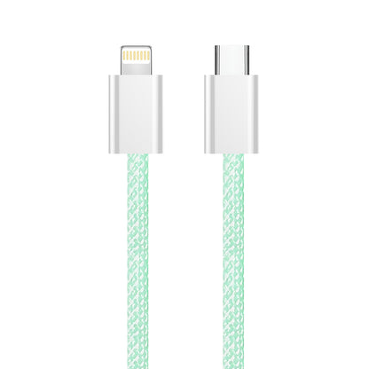 USB-C to Lightning Data and Charging Cable ColorWay CW-CBPDCL061, 27W, 1m, Green
