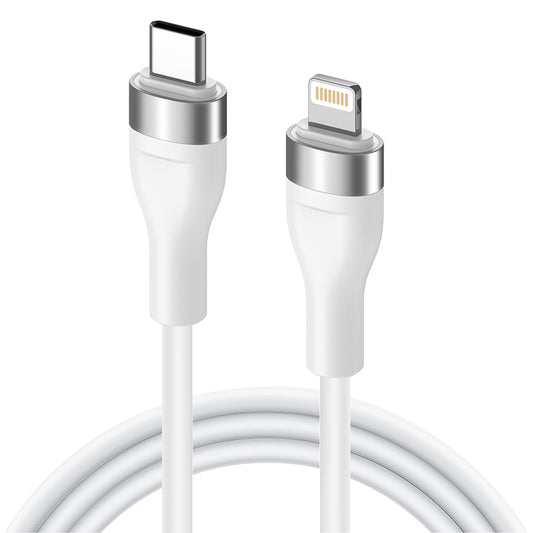 Data- og opladningskabel USB-C - Lightning Lito LD02CL, 30W, 1.2m, Hvid