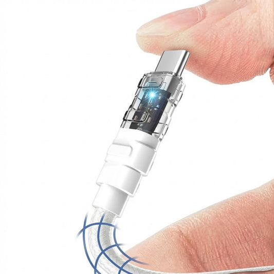 Data- og opladningskabel USB-C - Lightning Lito LD05, 27W, 1m, Hvid