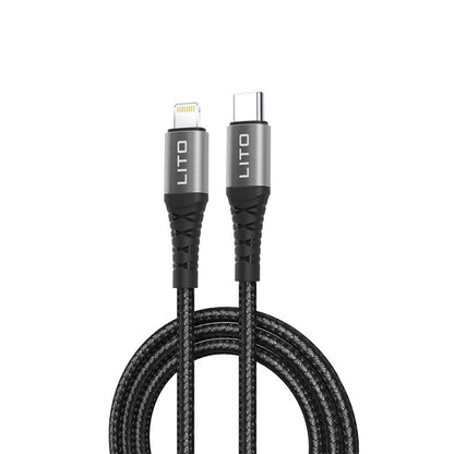 USB-C to Lightning Data and Charging Cable Lito LD08CL, 27W, 1m, Black