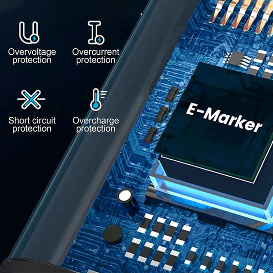Data- og opladningskabel USB-C - Lightning Lito LD09CL Display, 36W, 1.2m, Sort