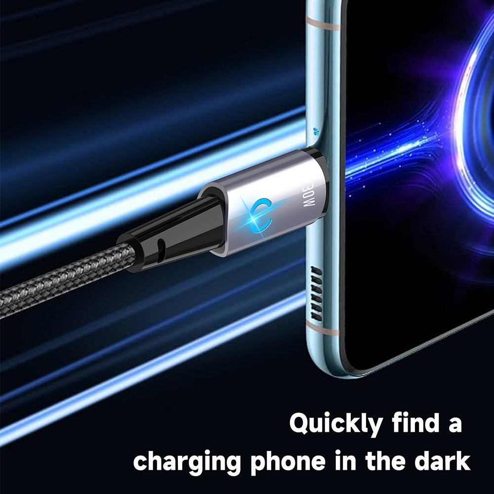 Data- og opladningskabel USB-C - Lightning Lito LD10CL, 30W, 1m, Sort