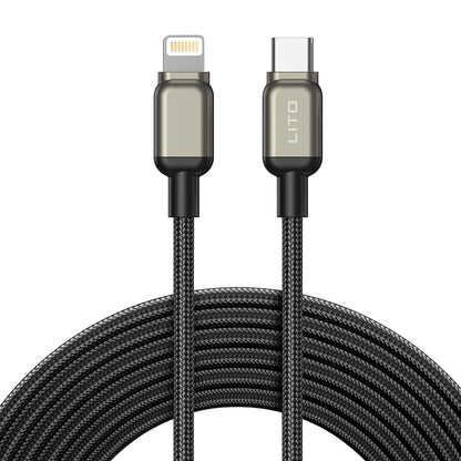 Data- og opladningskabel USB-C - Lightning Lito LD17, 20W, 1m, Sort