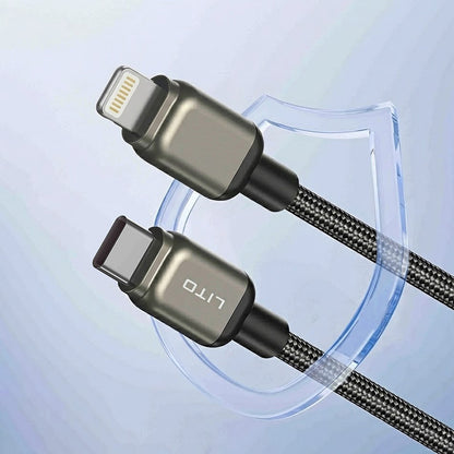 Data- og opladningskabel USB-C - Lightning Lito LD17, 20W, 1m, Sort