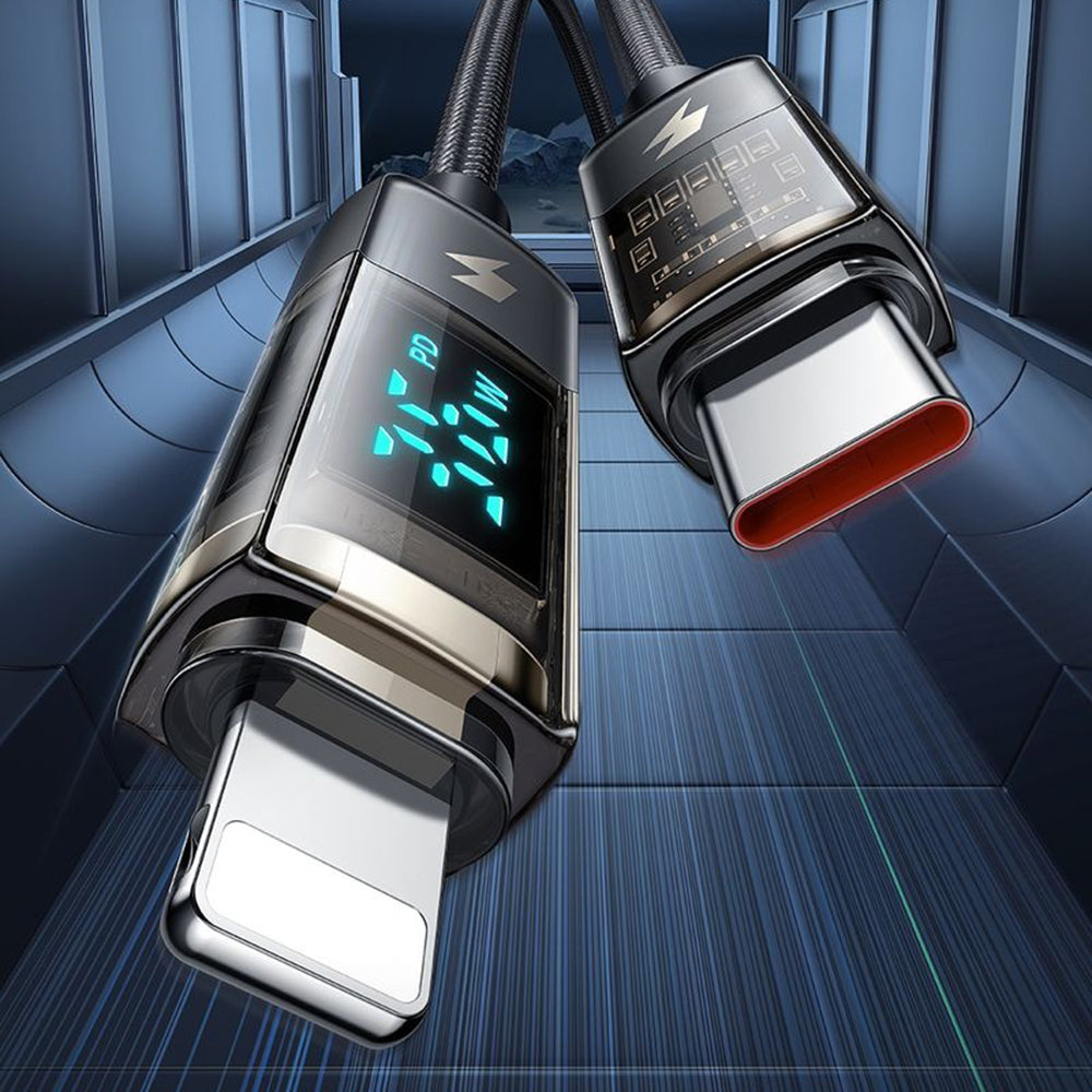 Data- og Opladningskabel USB-C - Lightning McDodo CA-3600 Display Auto Power Off, 36W, 1.2m, Sort