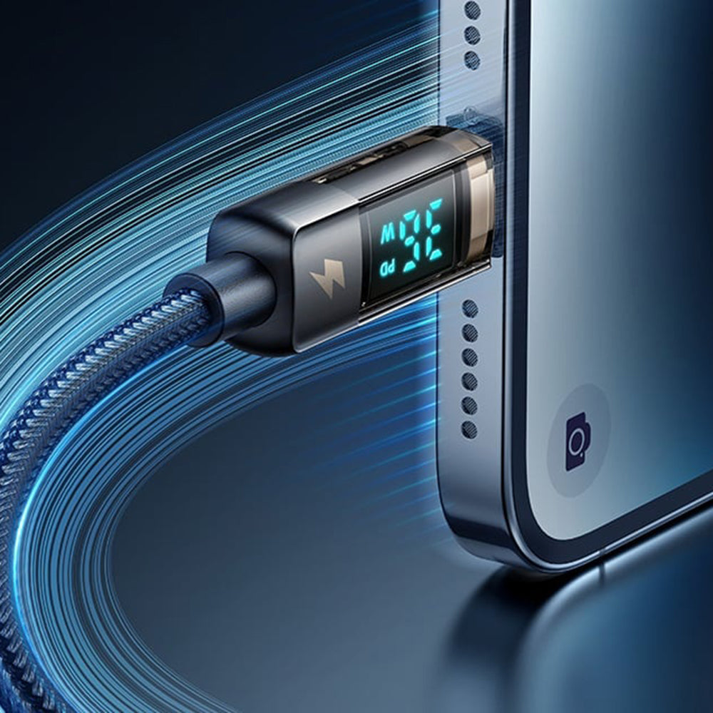 Data- og Opladningskabel USB-C - Lightning McDodo CA-3600 Display Auto Power Off, 36W, 1.2m, Sort