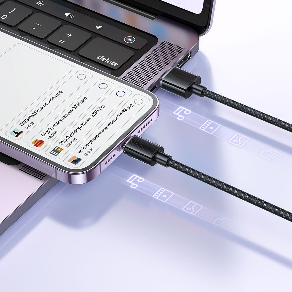 Data- og opladningskabel USB-C - Lightning McDodo CA-3640, 18W, 1.2m, Sort