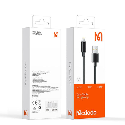 Data- og opladningskabel USB-C - Lightning McDodo CA-3640, 18W, 1.2m, Sort