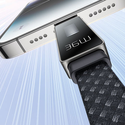 Data- og opladningskabel USB-C - Lightning McDodo CA-4960 Rythm Display, 36W, 1.2m, Sort