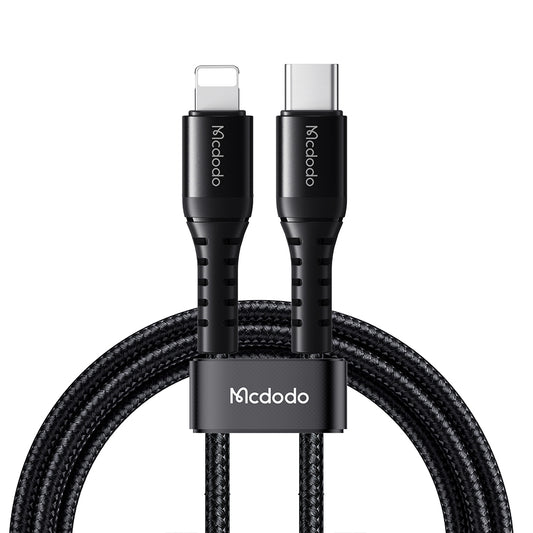 Data- og opladningskabel USB-C - Lightning McDodo CA-5631, 36W, 1m, Sort
