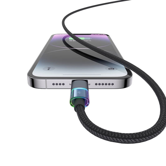 Data- og opladningskabel USB-C - Lightning McDodo CA-8190 Colorful, 36W, 1.2m, Sort
