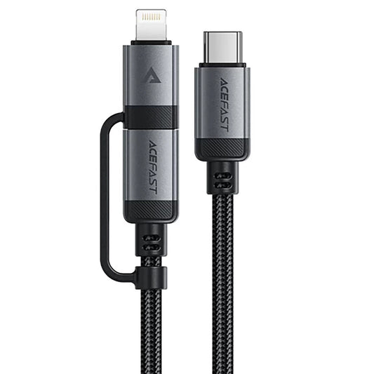 USB-C - Lightning / USB-C Acefast C20-01 Data and Charging Cable, 60W, 1.2m, Black