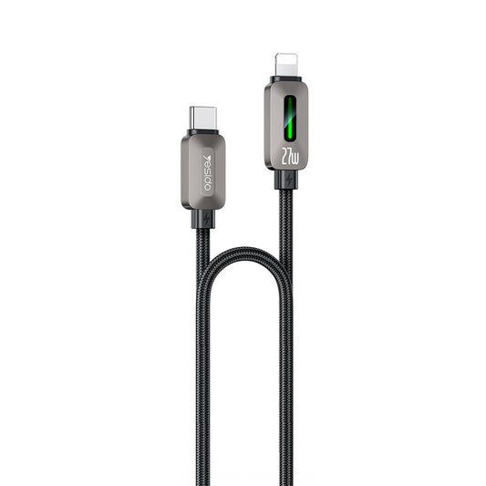 USB-C to Lightning Data and Charging Cable Yesido CA199, 27W, 1.2m, Black