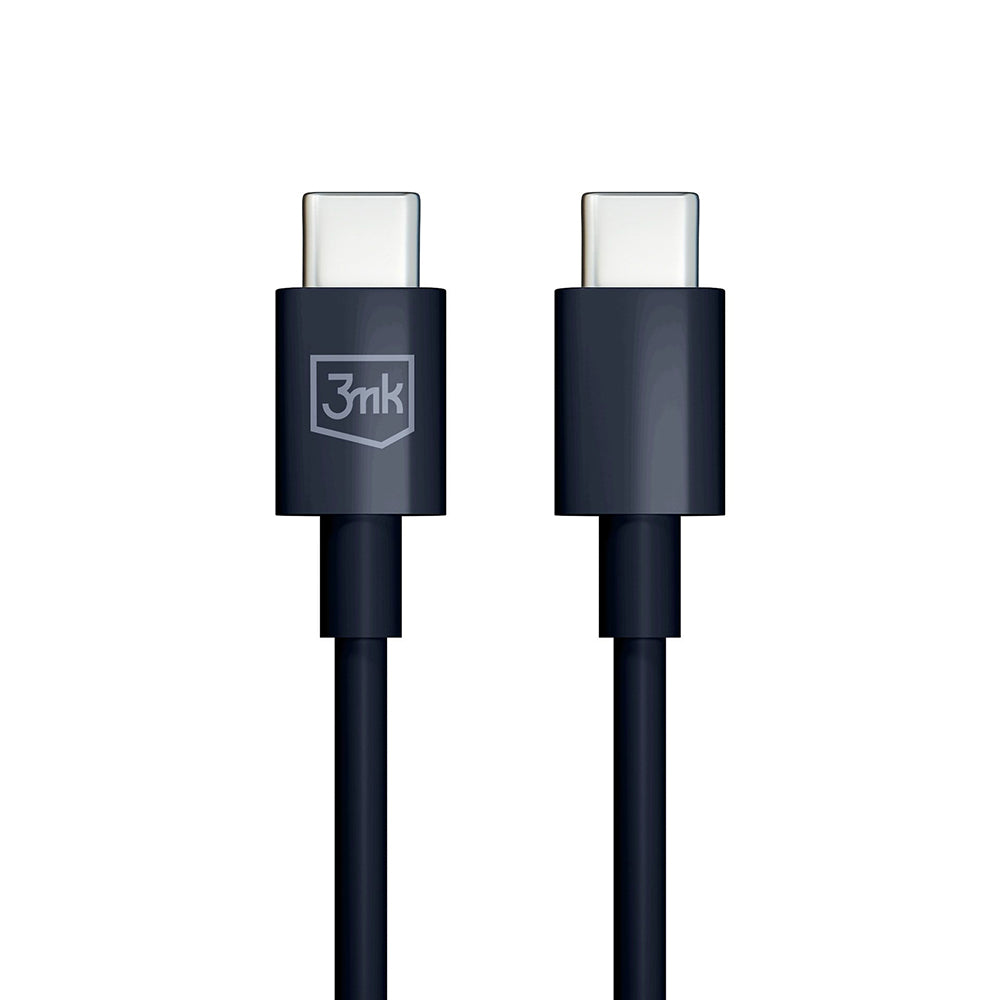 USB-C Data- og Opladningskabel - USB-C 3MK Hyper, 100W, 1.2m, Sort