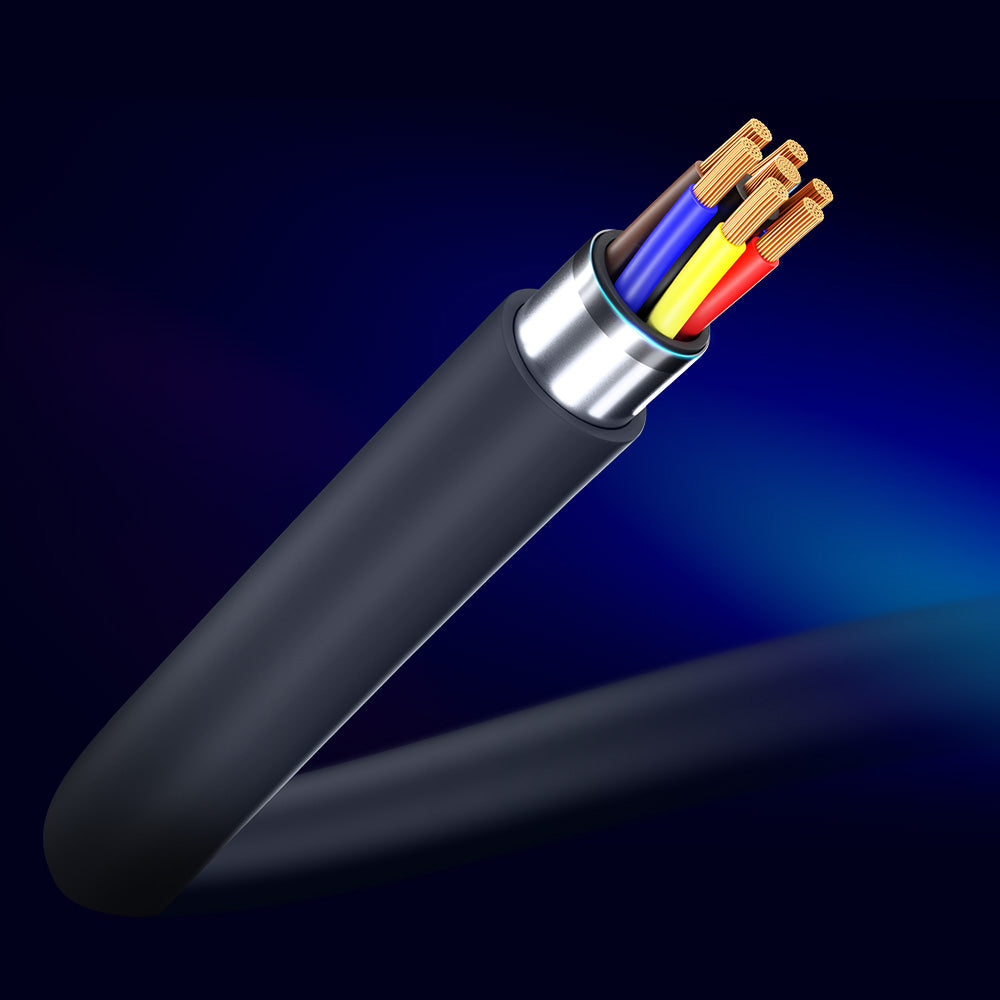 USB-C Data- og Opladningskabel - USB-C 3MK Hyper, 100W, 1.2m, Sort