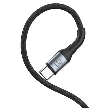 USB-C Data and Charging Cable - USB-C 3MK Hyper N Angled, 60W, 2m, Black