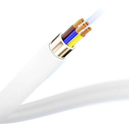 USB-C Data- og Opladningskabel - USB-C 3MK Hyper Silicone, 60W, 1m, Hvid