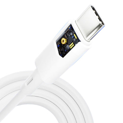 USB-C Data- og Opladningskabel - USB-C 3MK Hyper Silicone, 60W, 1m, Hvid