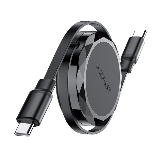 USB-C Data and Charging Cable - USB-C Acefast C13-03, 60W, 0.8m, Black